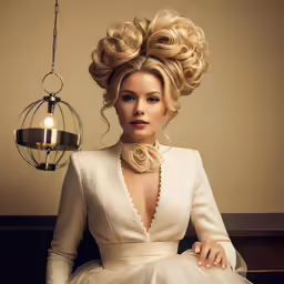 there is a woman with hair in her hair