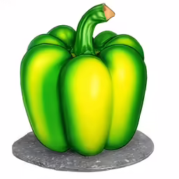 a green peppers sitting on top of a floor