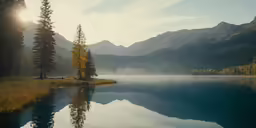 an image of a beautiful lake setting in the mountains