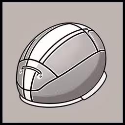 a drawing of a volleyball ball on top of the ground,a white and grey beach ball on a light gray background