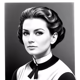 black and white photo of a young woman