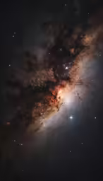 the view of an image of a galaxy taken at night