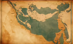 an old map of the middle east with the united states