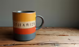 this colorful ceramic coffee mug is holding the word librarian