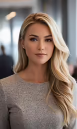 a close - up image of a blonde female