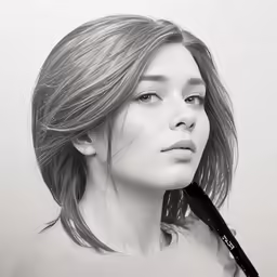 the painting is shown as if she had her hair done