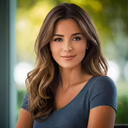 a beautiful young woman posing for a headshot
