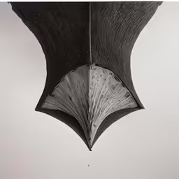 a very big umbrella flying high up in the air