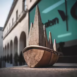 there is some kind of wooden object laying on the ground