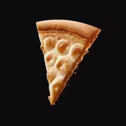 a very large slice of pizza on a dark background