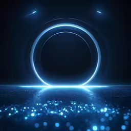 an image of a circle that has the light coming out