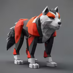 a cat designed in paper and painted orange