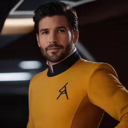 a young man in an orange uniform posing for a picture