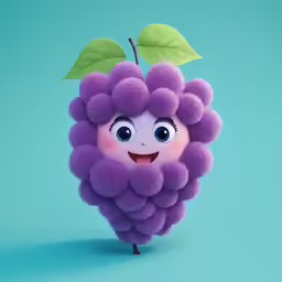 the grapes character with large eyes is featured in this animated image