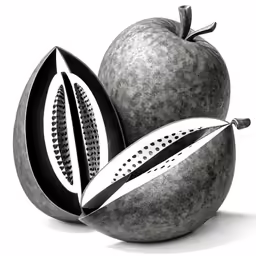 an apple is cut into pieces to eat