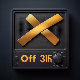 a radio showing off 3 / 4 with the golden band