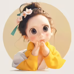a little girl with a flower in her hair