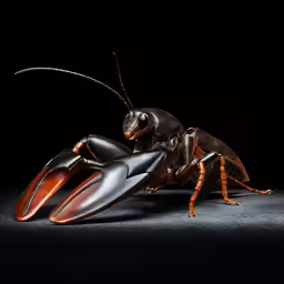 an insect sitting on top of a black surface