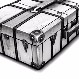 a close up of a luggage bag on a white background