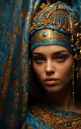 a woman is dressed in costume and hair