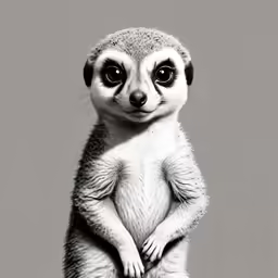 a meerkat standing up on its hind legs
