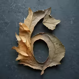 a dry leaf that is lying on top of a surface