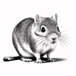 a very cute little rodent standing up