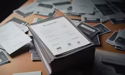 a bunch of cards sitting on top of a table