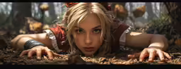 the woman has her hands on her head as she lies down
