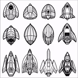 the spaceships and jet engines, from a book about science