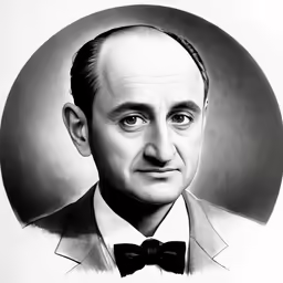 a black and white photo of a man wearing a tuxedo
