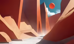 there is an artwork titled the red canyon