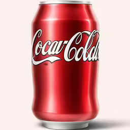 an illustration of a red can of cola on a white background
