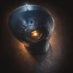 a close up of a space capsule structure