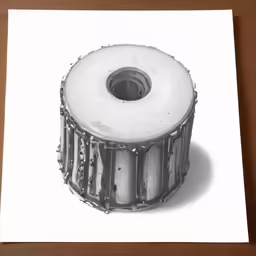 an image of a drawing of a cylinder on paper