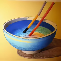 two wooden handled tongs sticking out from an egg