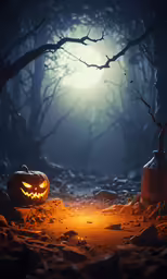 there is a full view of an outdoor at night