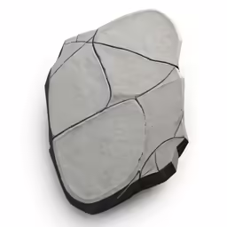 a rock with two different colors and shapes