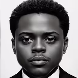 a black man in a suit is shown