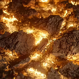 some food in the middle of some yellow flames