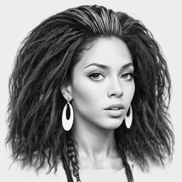 the singer is photographed by a black and white photo