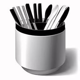 an image of a cup full of silverware