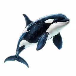a rendering of a whale with it