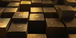 the gold bars have been cleaned with a lot of oil