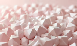 large group of white origami blocks stacked together