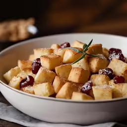 a bowl of cranberry bread with sage