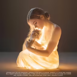 a woman in a dress is holding a lantern
