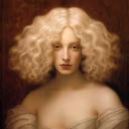 the young woman is wearing a white dress and is staring forward,an artistic photo of a woman with long hair