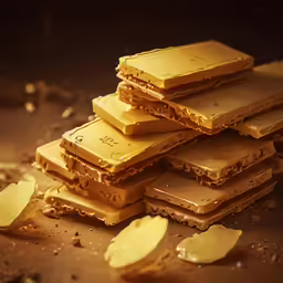 gold bars are piled on top of each other