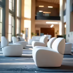this is a set of seating area with no people